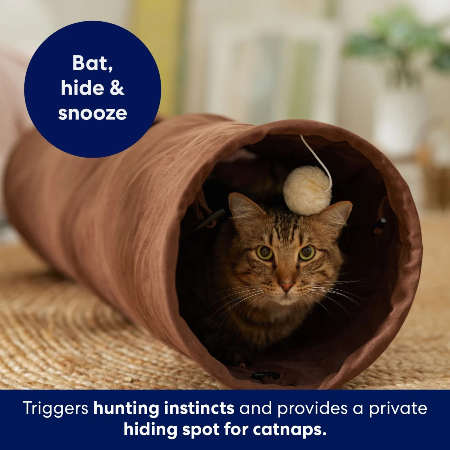 Frisco 35-in Foldable Crinkle Play Tunnel With 1 Window - Image 4