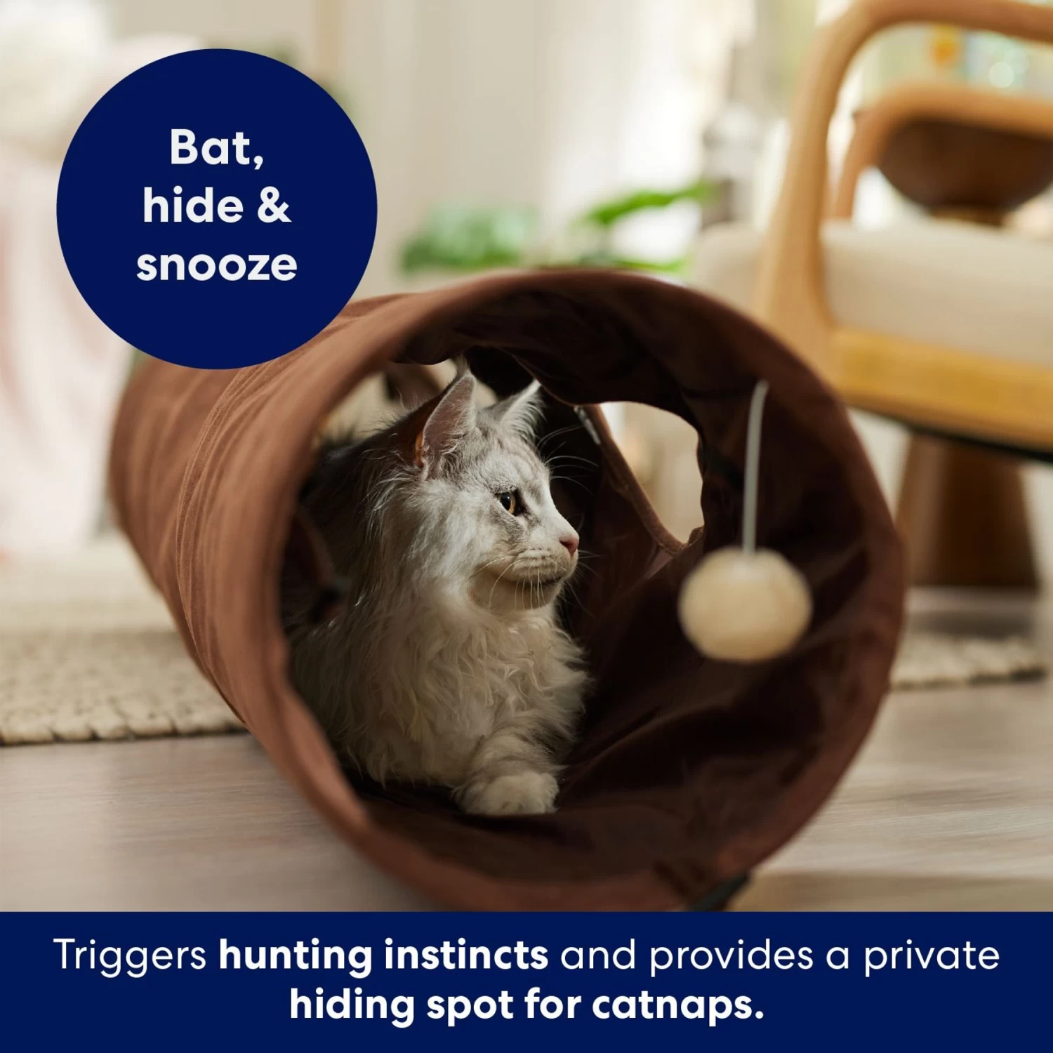 Frisco 47-in Foldable Crinkle Play Tunnel With 2 Windows - Image 4