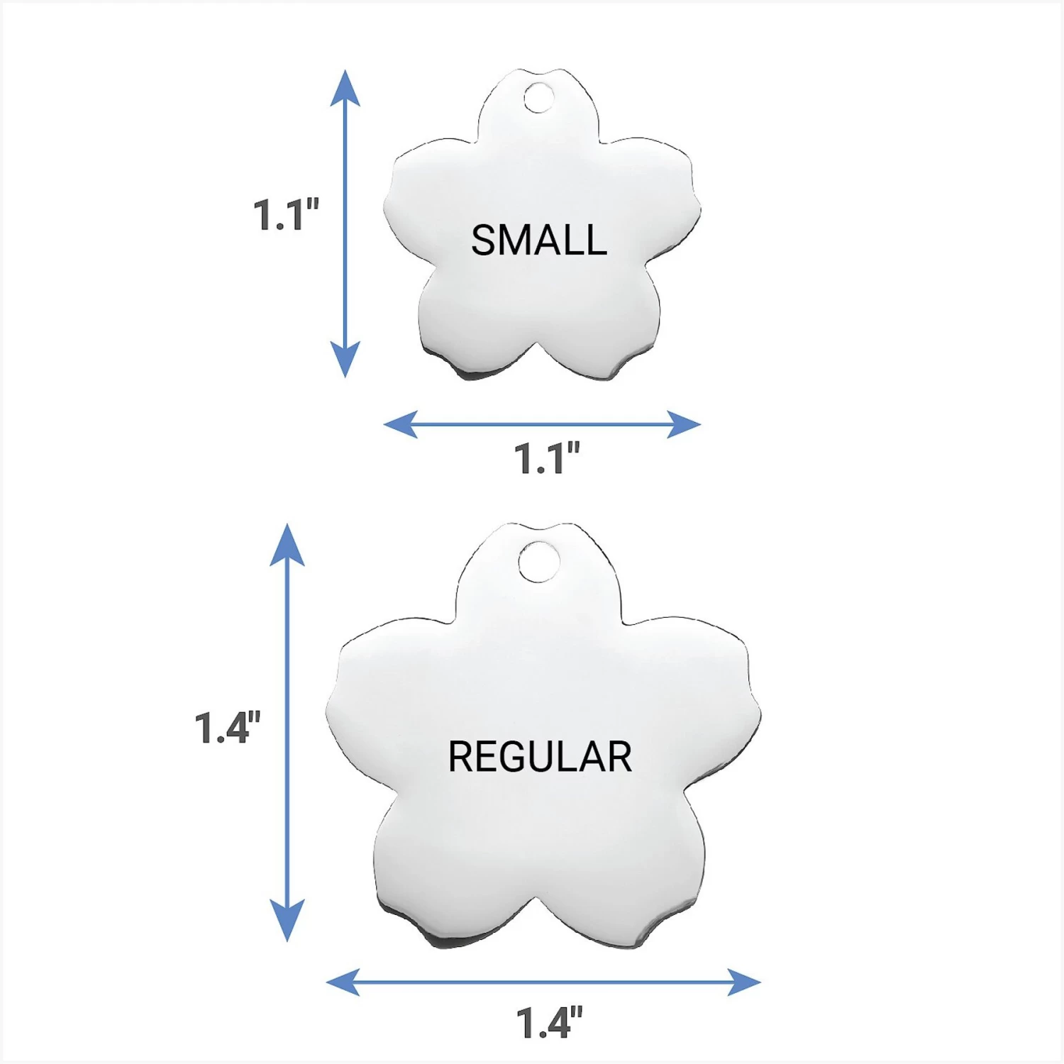 Frisco Stainless Steel Personalized Dog & Cat ID Tag, Flower - Image 7