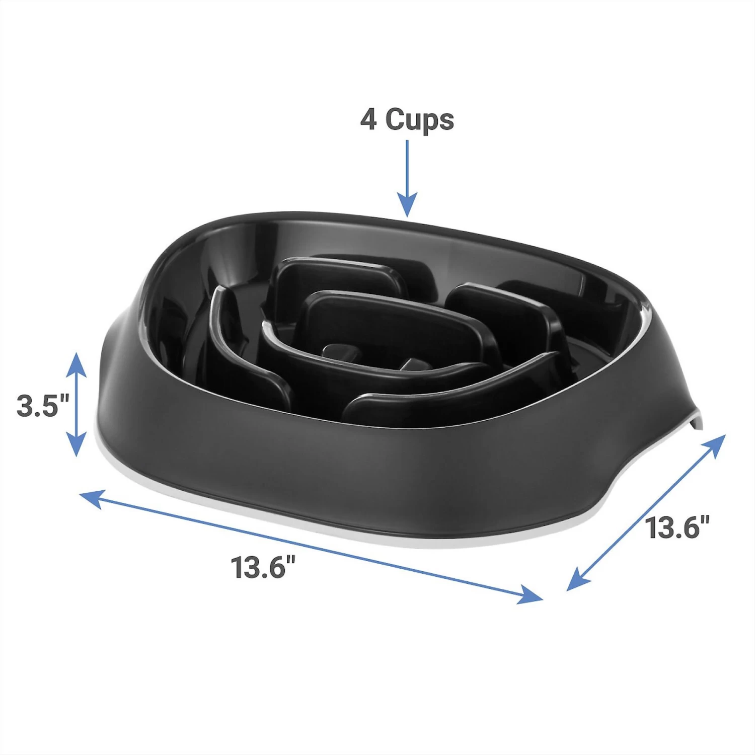 Frisco Non-Skid Slow Feeder Dog & Small Pet Bowl - Image 2