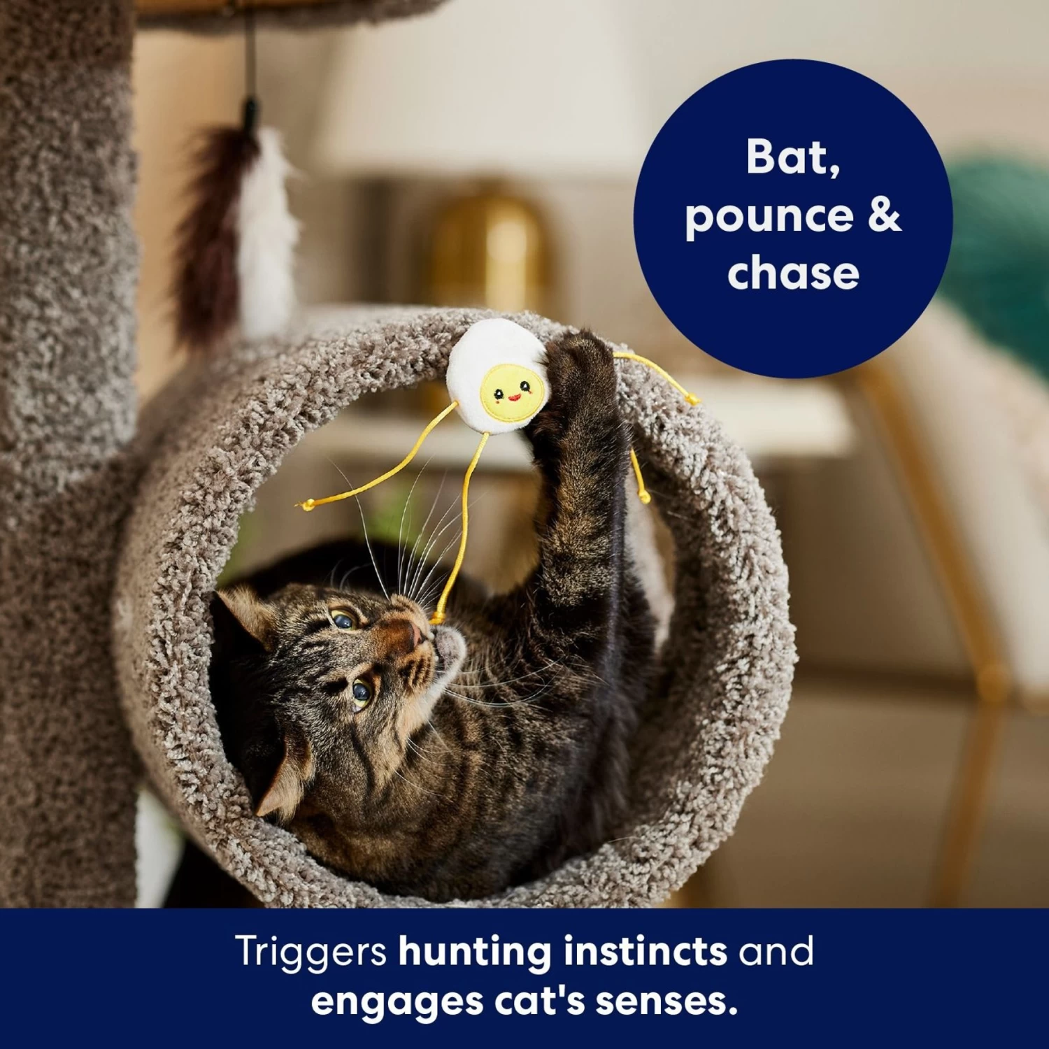 Frisco Plush Dangly Egg Buddy Cat Toy With Catnip - Image 4