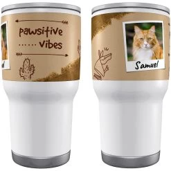 Frisco Double Walled "Pawsitive Vibes" Personalized Tumbler