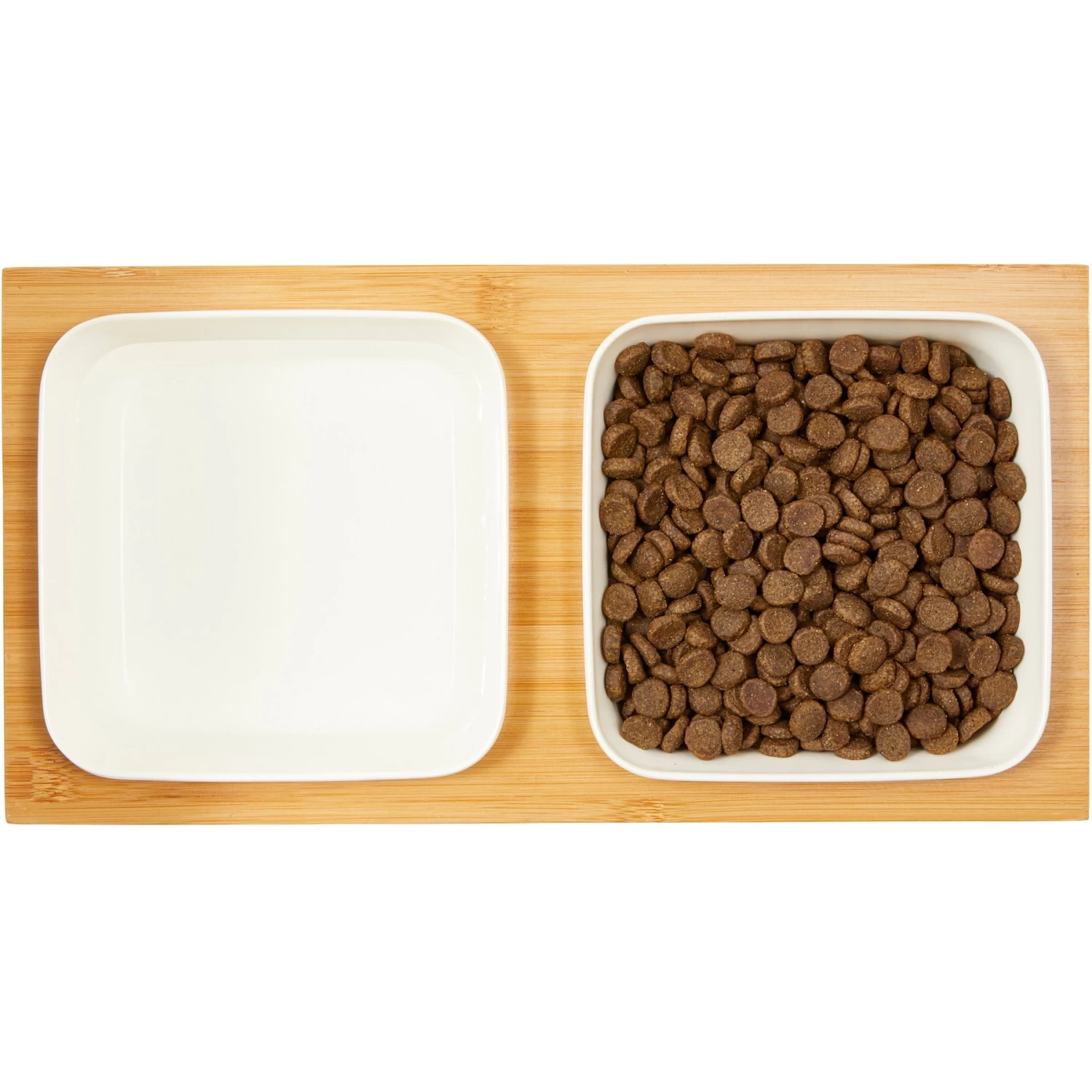 Frisco Square Melamine Dog & Cat Bowl Set With Bamboo Stand - Image 4