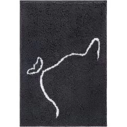 Frisco Microfiber Chenille Cat Silhouette Litter Mat