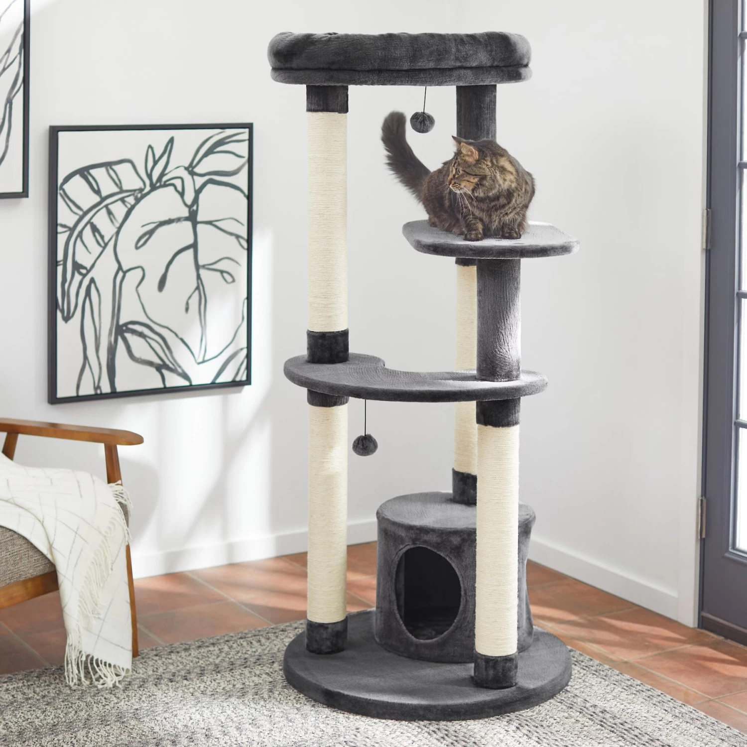 Frisco Heavy Duty Faux Fur Cat Tree & Condo