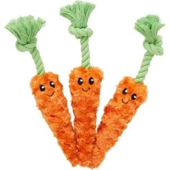 Frisco Easter Carrot Plush With Rope Dog Toy