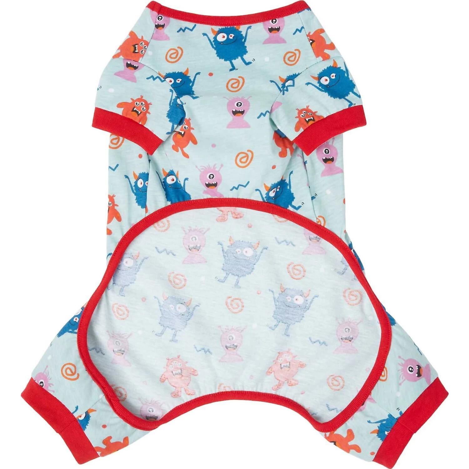Frisco Little Monsters Dog & Cat Jersey PJs - Image 4