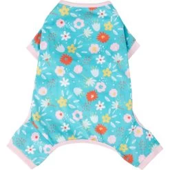 Frisco Teal Floral Dog & Cat Jersey PJs