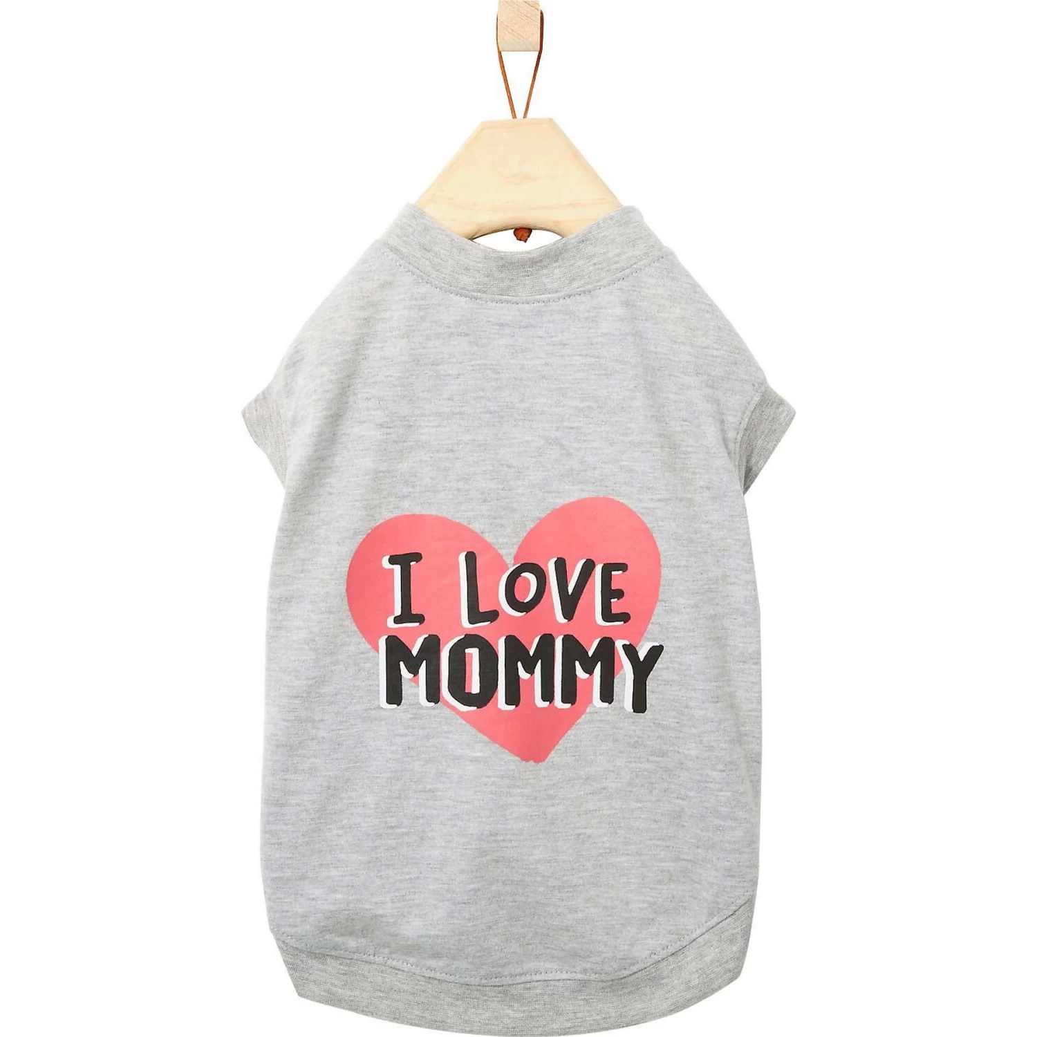 Frisco I Love Mommy Dog & Cat T-Shirt, Gray