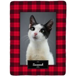 Frisco Plaid Sherpa Fleece Personalized Blanket, 60" X 80"