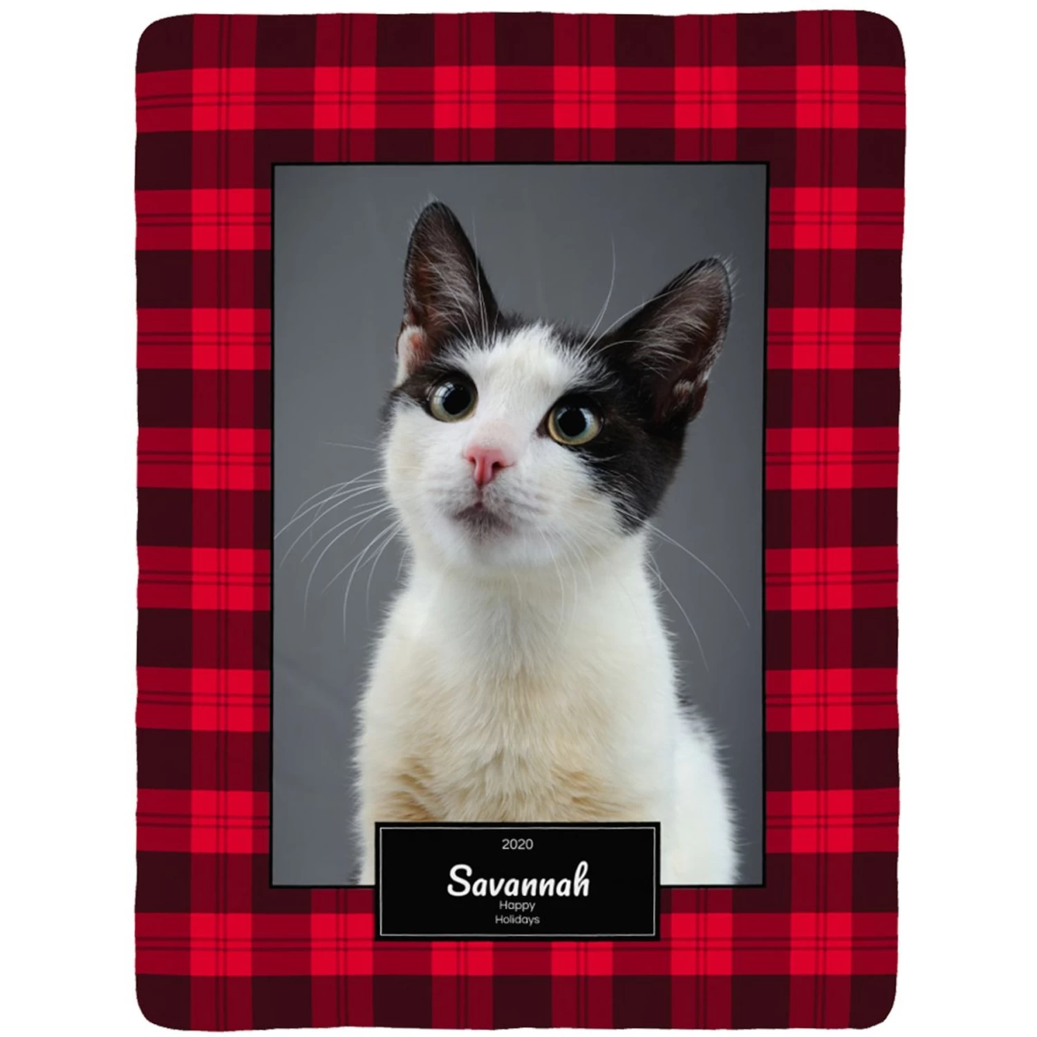 Frisco Plaid Sherpa Fleece Personalized Blanket, 60" X 80"