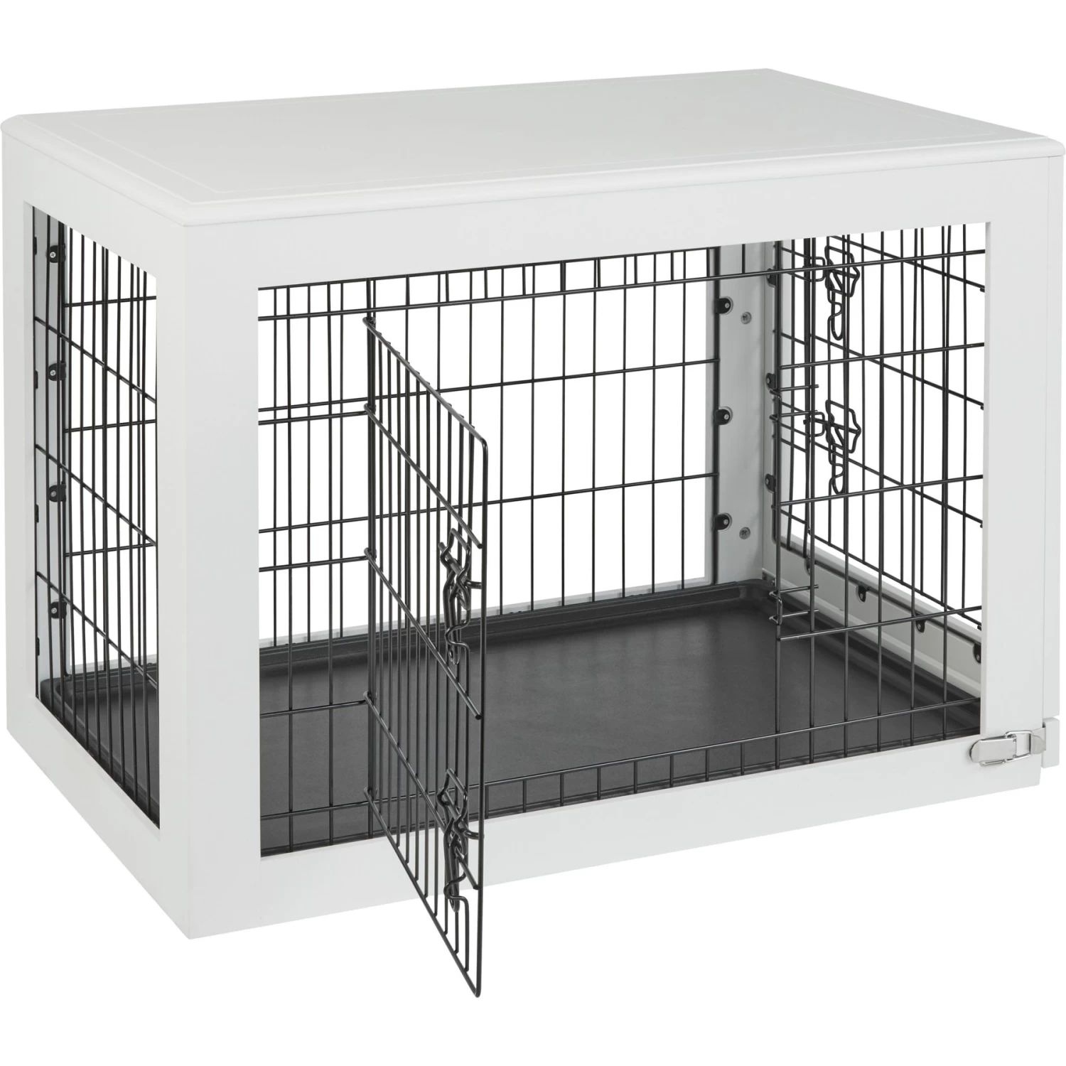 Frisco Double Door Furniture Style Dog Crate, White - Image 5