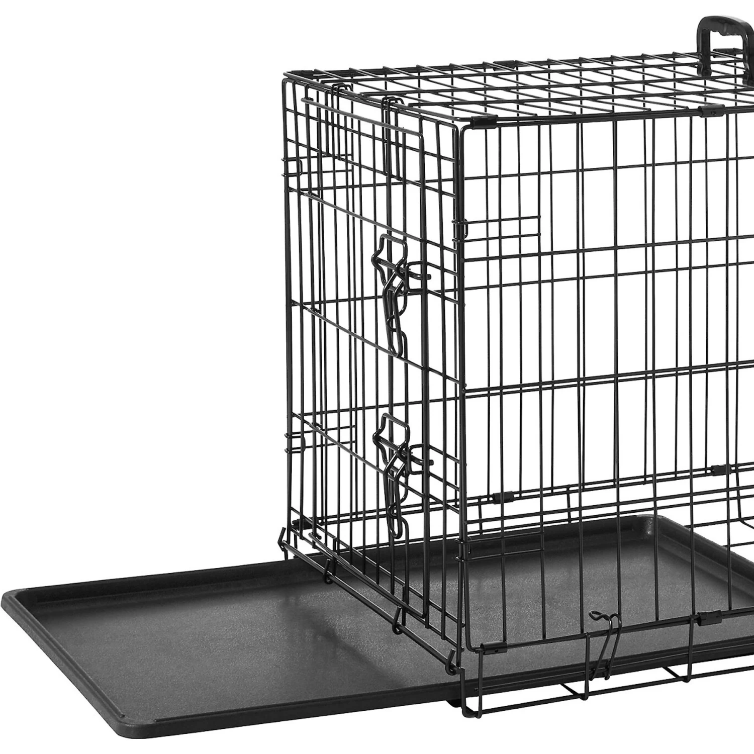 Frisco Fold & Carry Single Door Collapsible Wire Dog Crate & Frisco Quilted Dog Crate Mat - Image 2