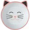 Frisco Cat Face Non-skid Ceramic Cat Bowl, Pink