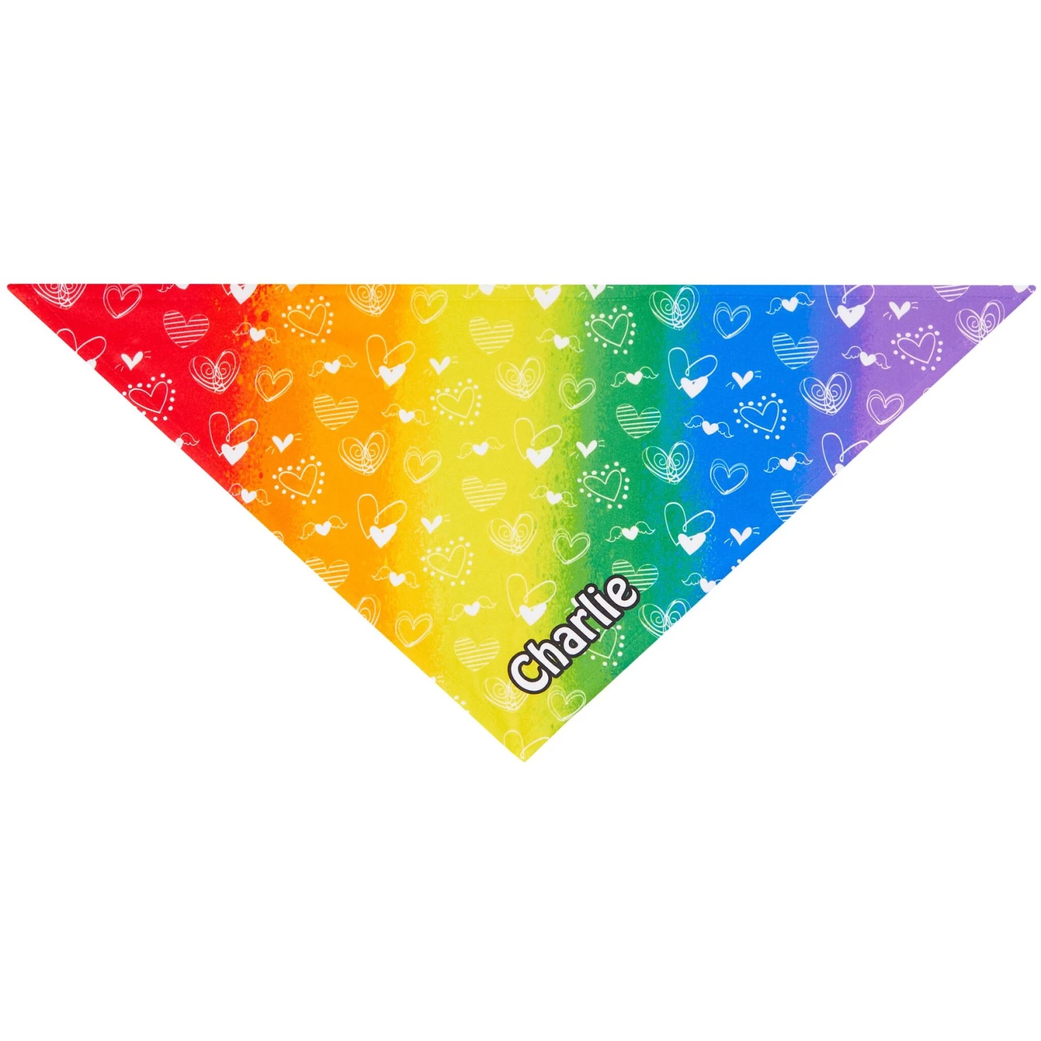 Frisco Rainbow Hearts Personalized Dog & Cat Bandana - Image 3