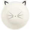Frisco Cat Face Non-skid Ceramic Cat Bowl, White