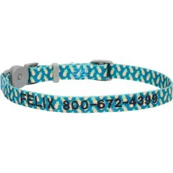 Frisco Pineapple Polyester Personalized Breakaway Cat Collar With Bell