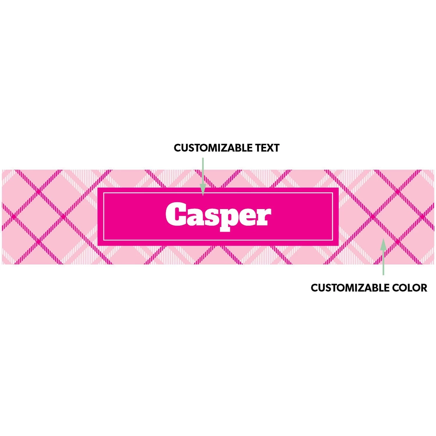 Frisco Personalized Plaid Ceramic Dog Bowl - Image 2