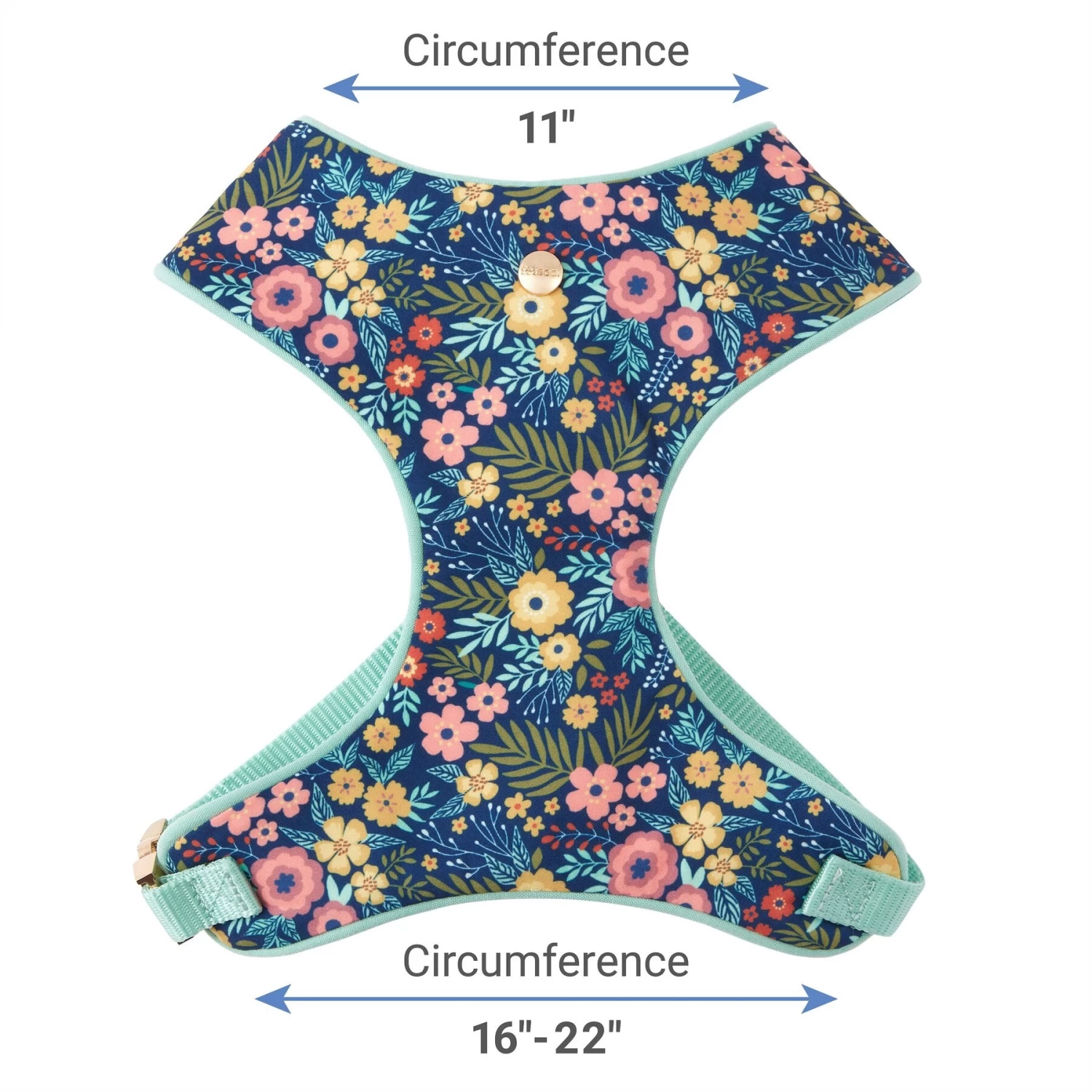 Frisco Fashion Over-The-Head Harness, Tropical Floral - Image 2