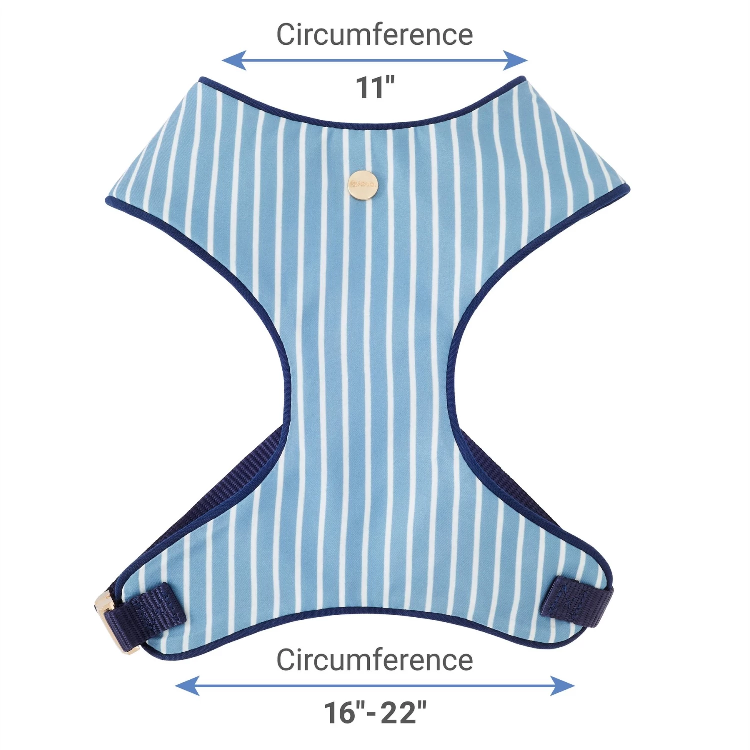 Frisco Fashion Over-The-Head Harness, Striped - Image 2