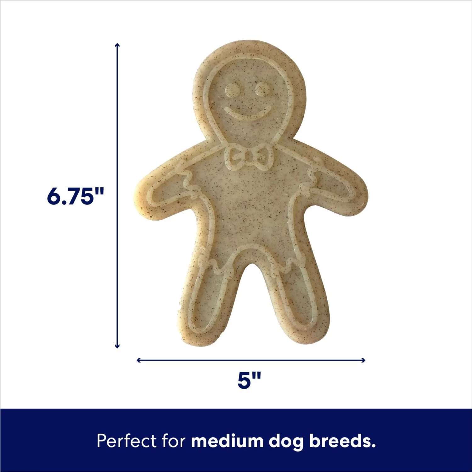 Frisco Nylon Gingerbread Dog Chew Toy, Beef Flavor, Medium - Image 2
