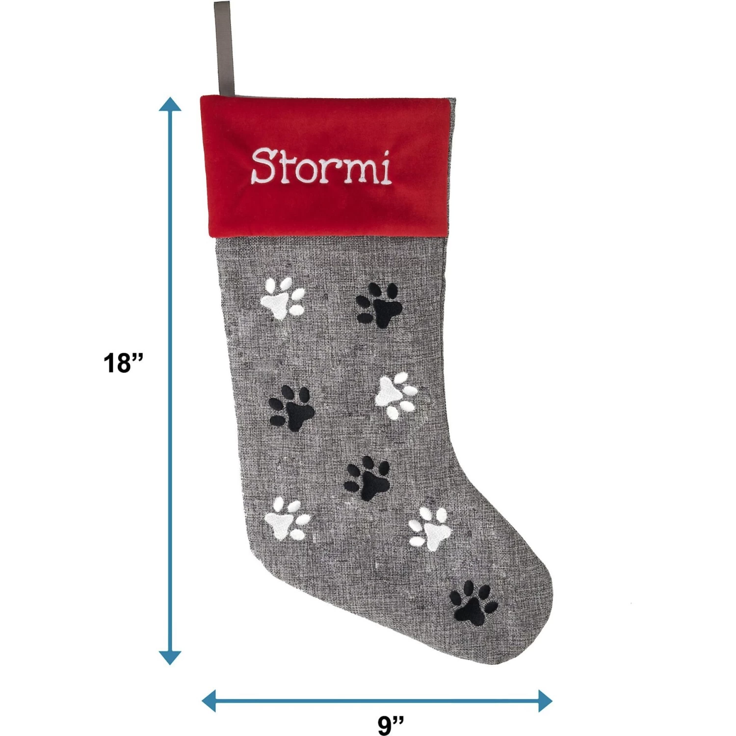 Frisco Paw Print Personalized Dog & Cat Stocking - Image 2