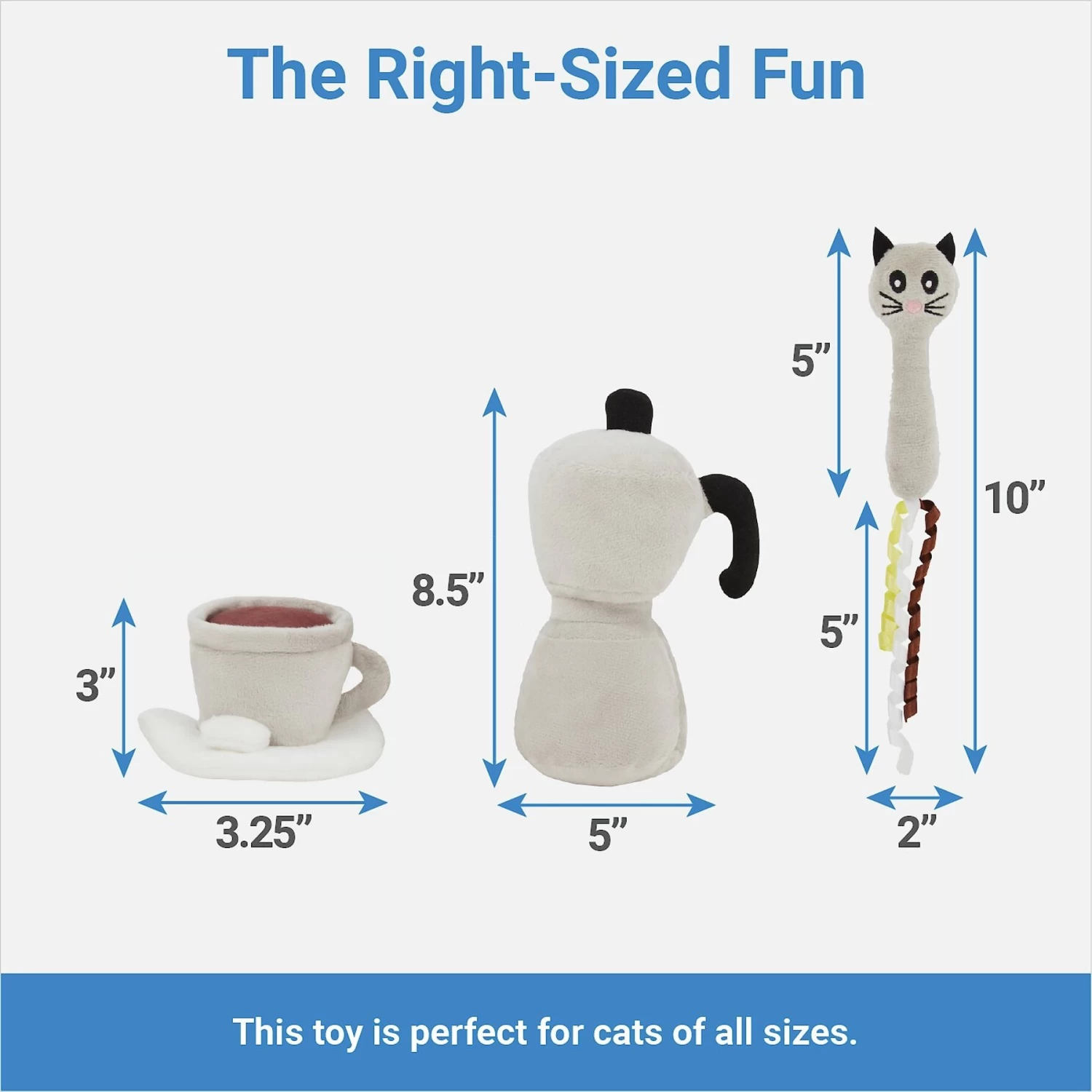 Frisco Brunch Coffee Set Plush Cat Toy With Catnip - Image 2