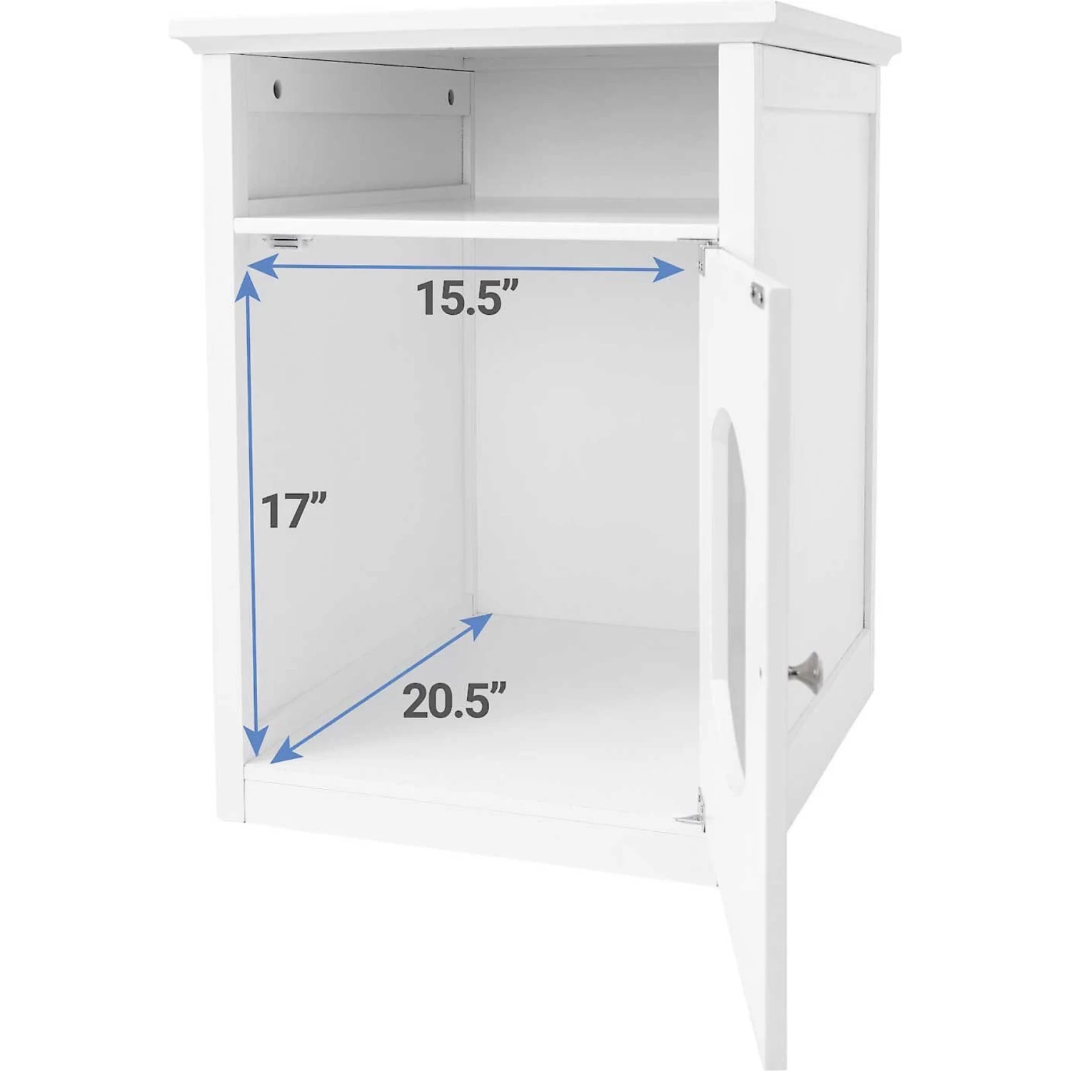 Frisco Decorative Side Table Cat Litter Box Cover & Frisco Open Top Cat Litter Box With Rim, Large - Image 4