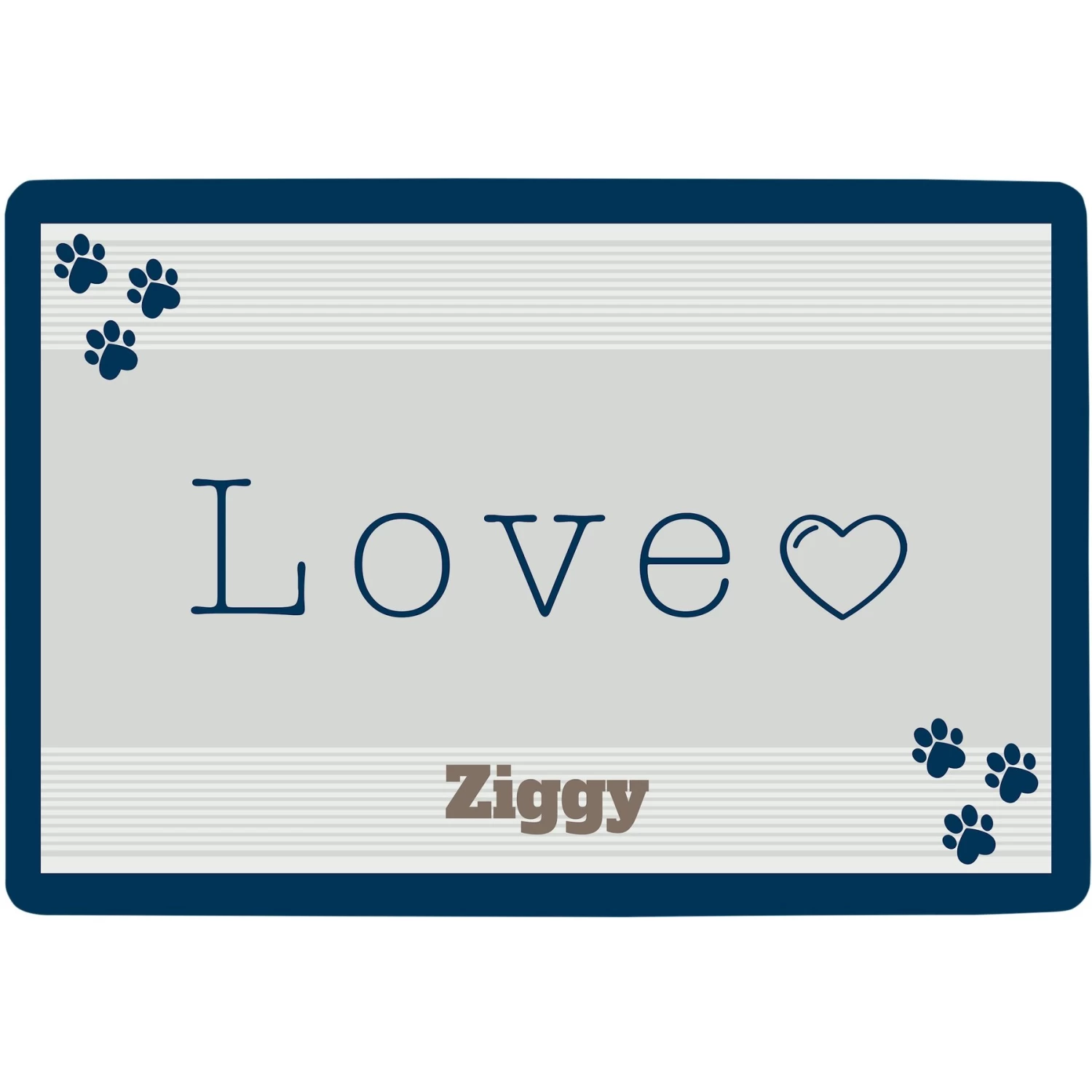 Frisco Love Cutout Personalized Dog & Cat Placemat