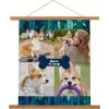 Frisco Personalized Contemporary Mosaic With Bone Collage Canvas Poster With Wood Hanger, 16" X 20"