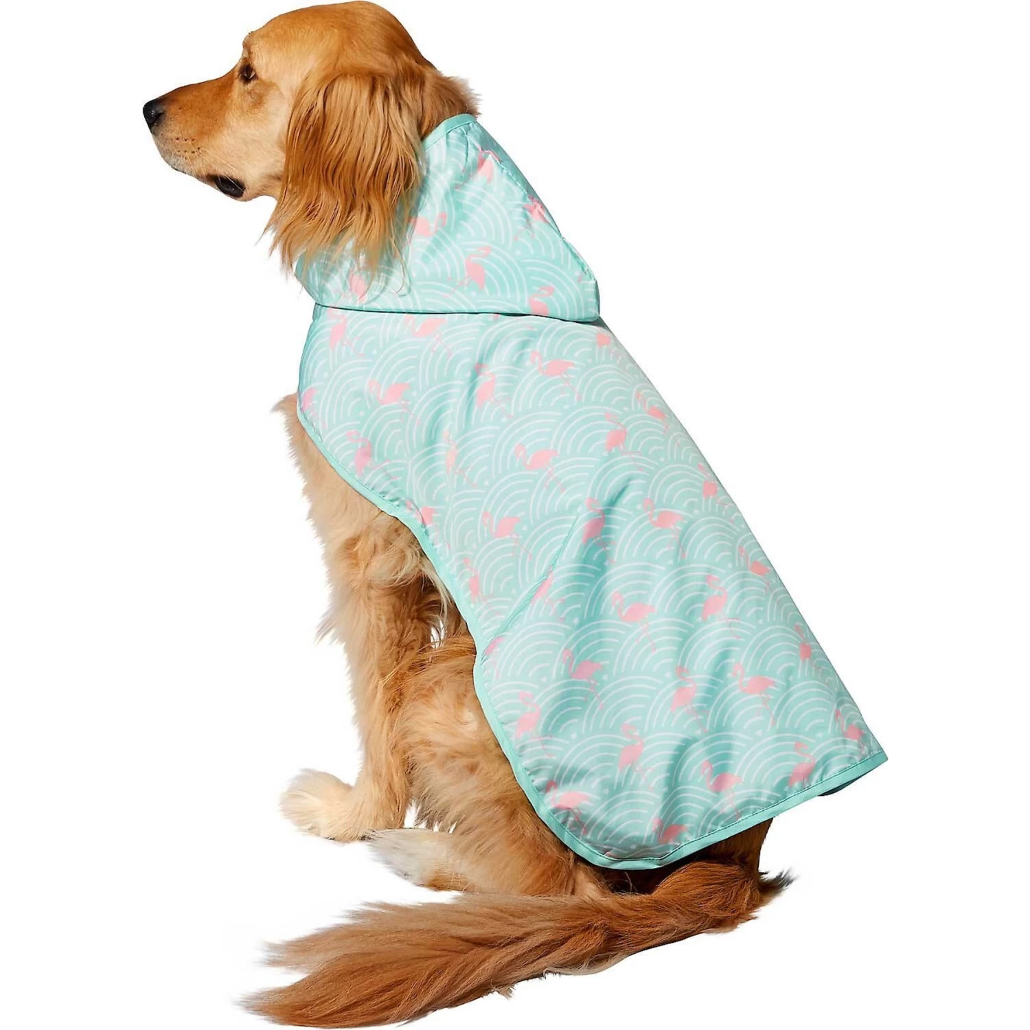 Frisco Lightweight Rainy Days Dog Raincoat & Frisco Lightweight Flamingo Dog Raincoat - Image 6