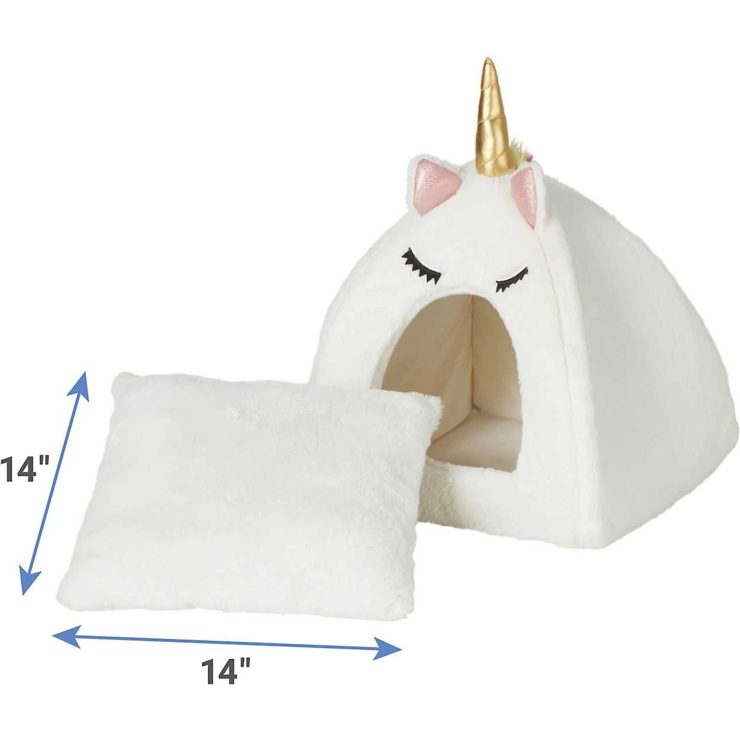 Frisco Novelty Unicorn Covered Cat & Dog Bed & Frisco Cactus Cat Scratching Post - Image 4