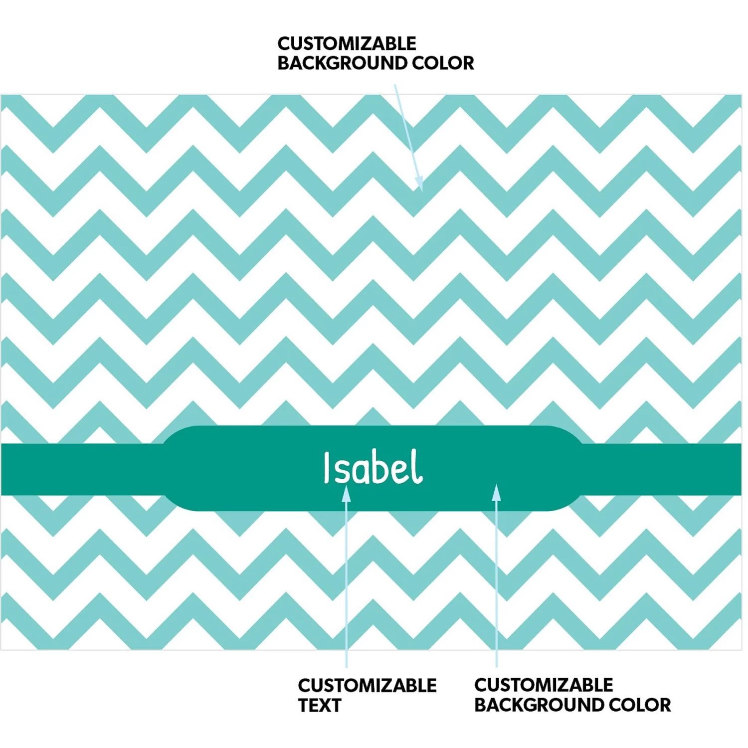 Frisco Personalized Subtle Chevron Soft Fleece Cat & Dog Blanket, 30" X 40" - Image 4