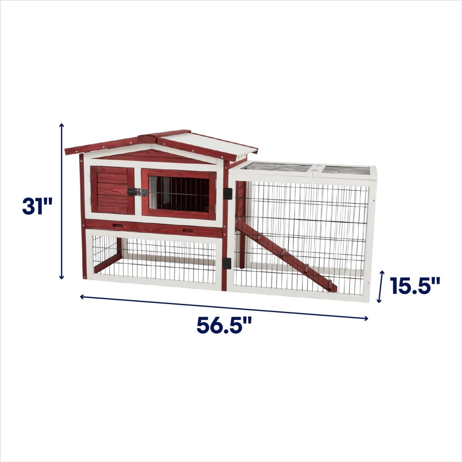 Frisco Wooden Outdoor Rabbit Hutch - Image 2
