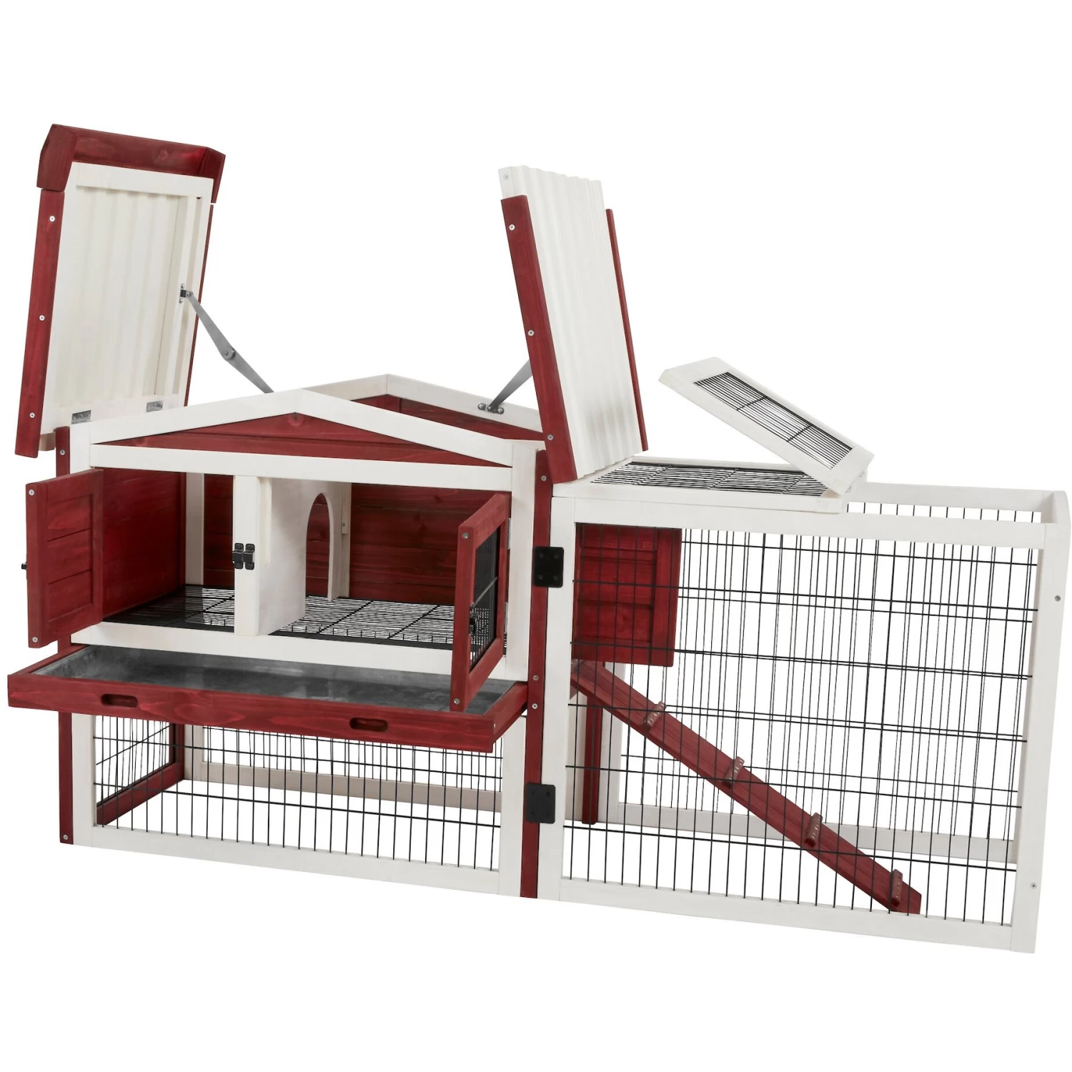 Frisco Wooden Outdoor Rabbit Hutch - Image 3
