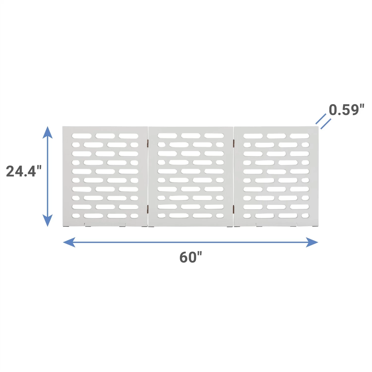 Frisco Deco Horizontal Lines 3-Panel Dog Gate - Image 2