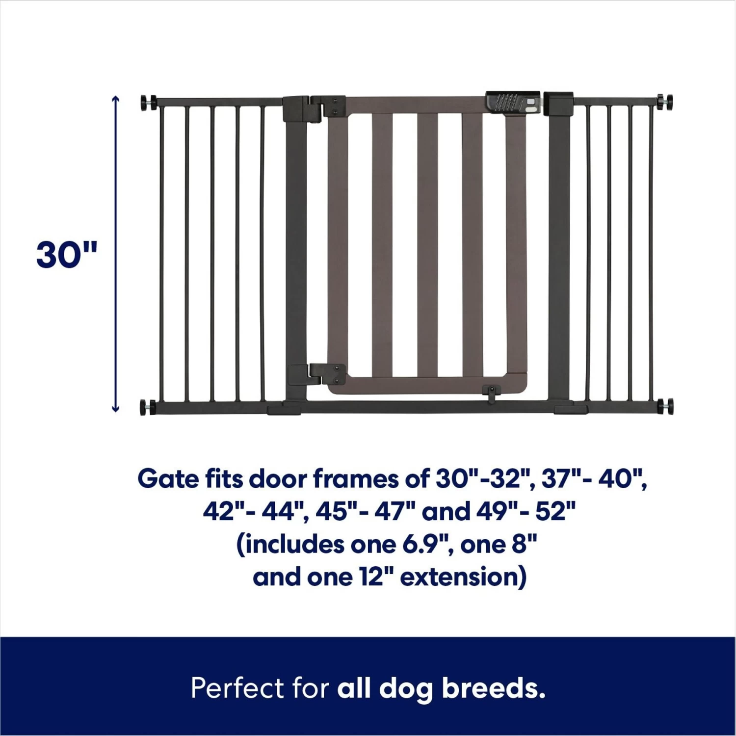 Frisco Wood & Metal Extra Wide Auto-close Dog Gate - Image 2