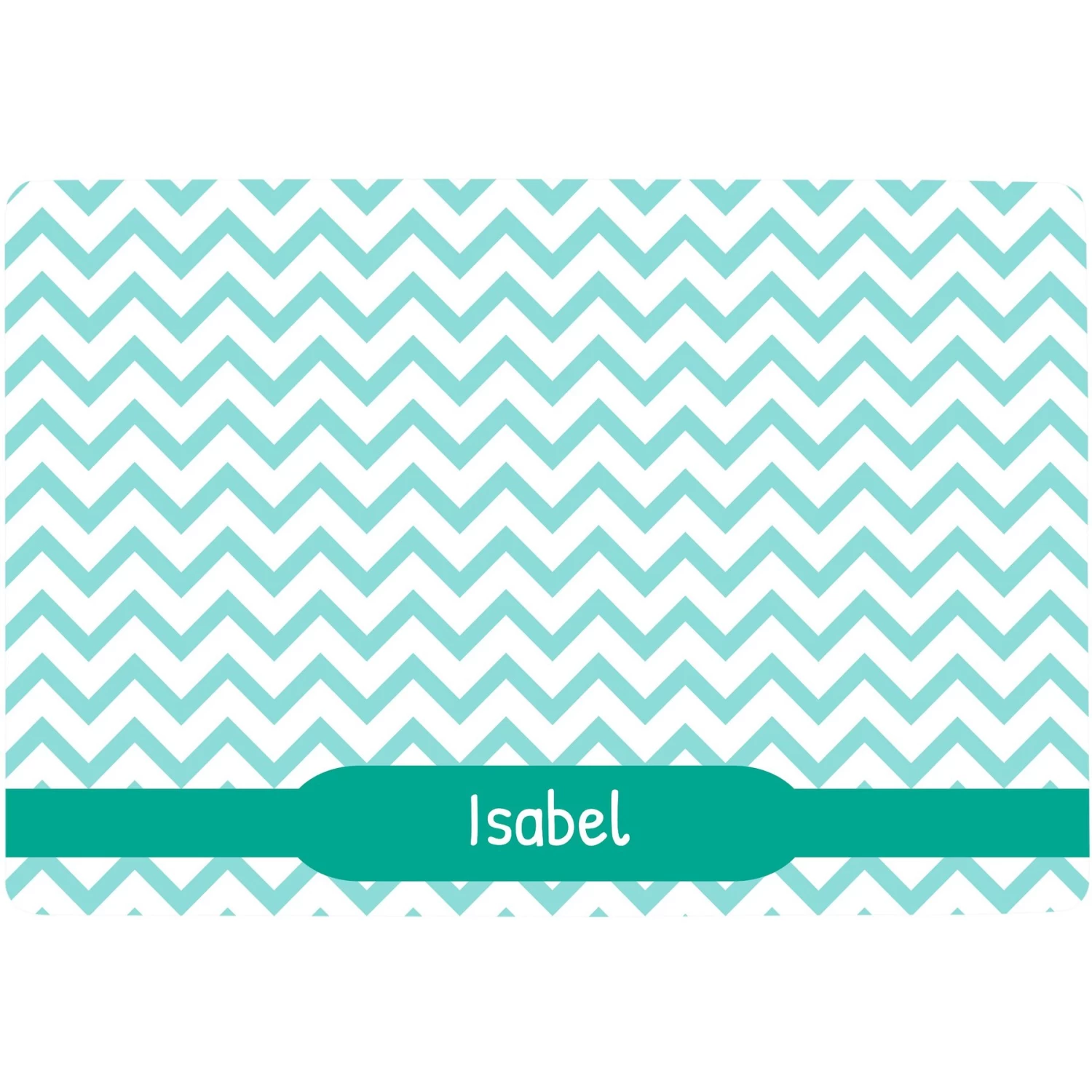 Frisco Personalized Chevron Dog & Cat Placemat