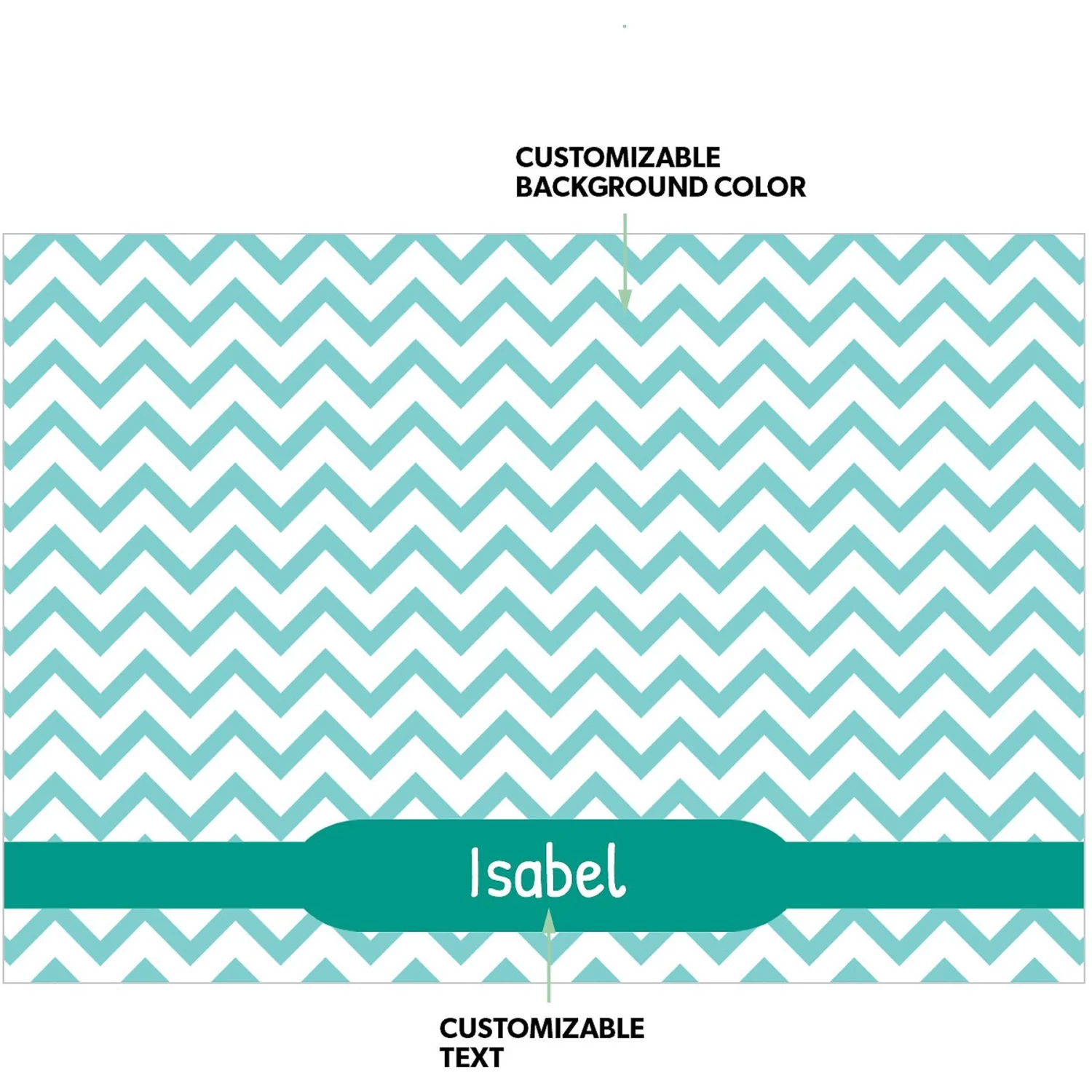 Frisco Personalized Chevron Dog & Cat Placemat - Image 2