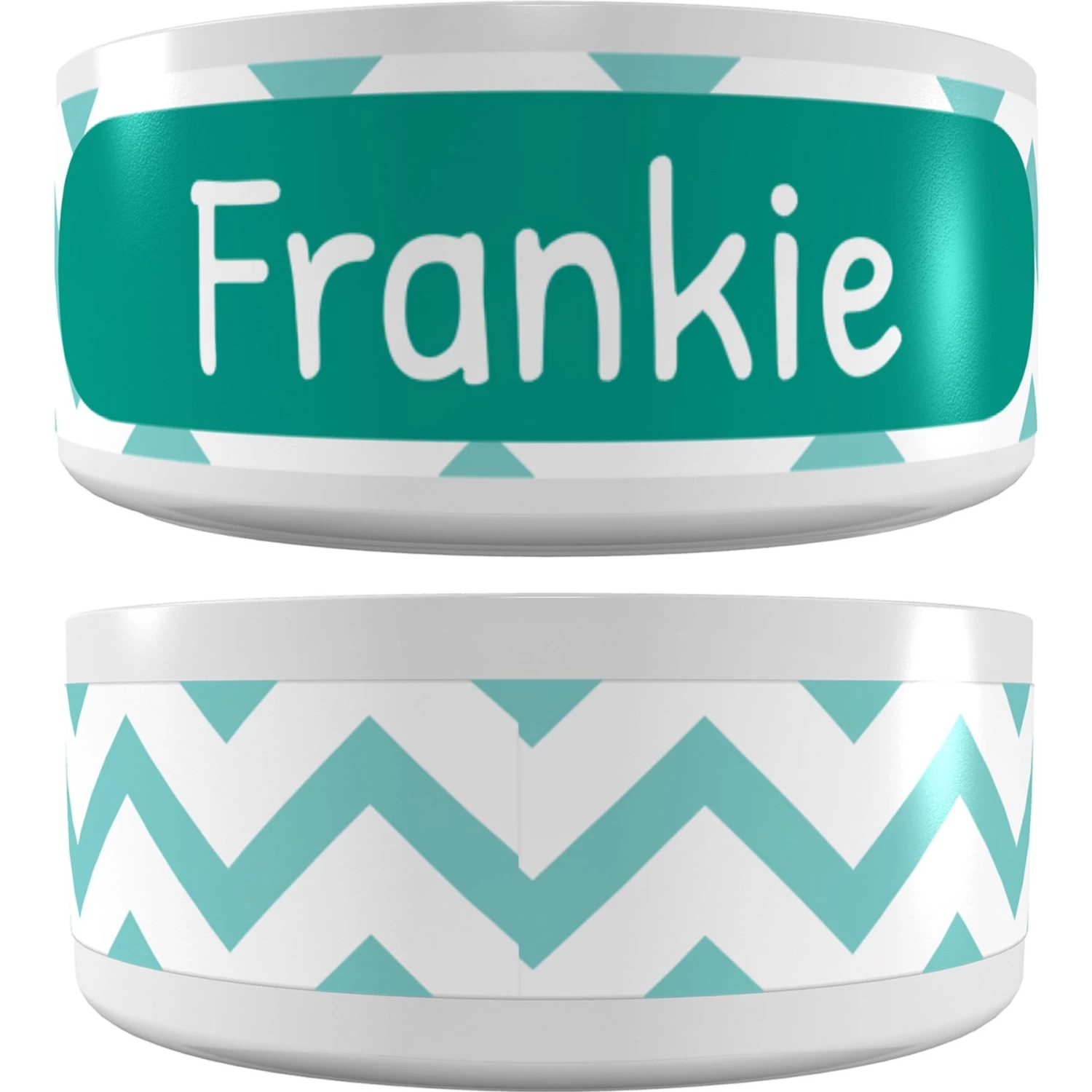 Frisco Personalized Chevron Ceramic Dog Bowl, 4.75-cup, 38oz