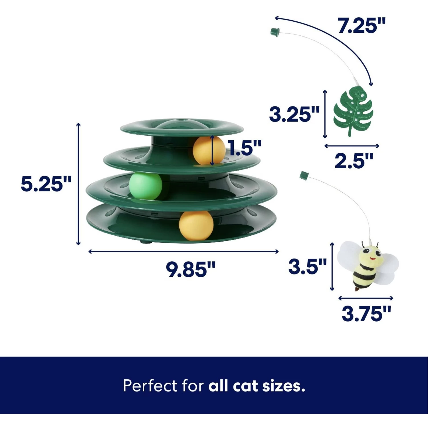 Frisco Bee & Leaf Cat Tracks Cat Toy With Catnip - Image 2