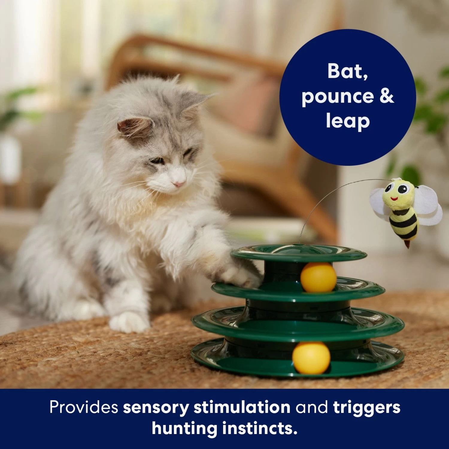 Frisco Bee & Leaf Cat Tracks Cat Toy With Catnip - Image 4