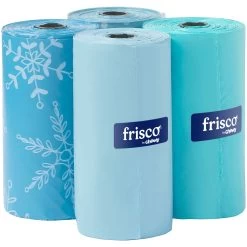 Frisco Solid & Printed Blue Assorted Poop Bags
