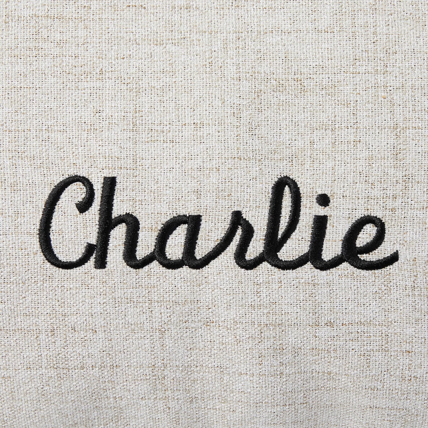 Frisco Personalized Knife Edge Bed, Beige Linen, X-Large - Image 3