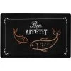 Frisco Silicone Fish Print Dog & Cat Food Mat, Black