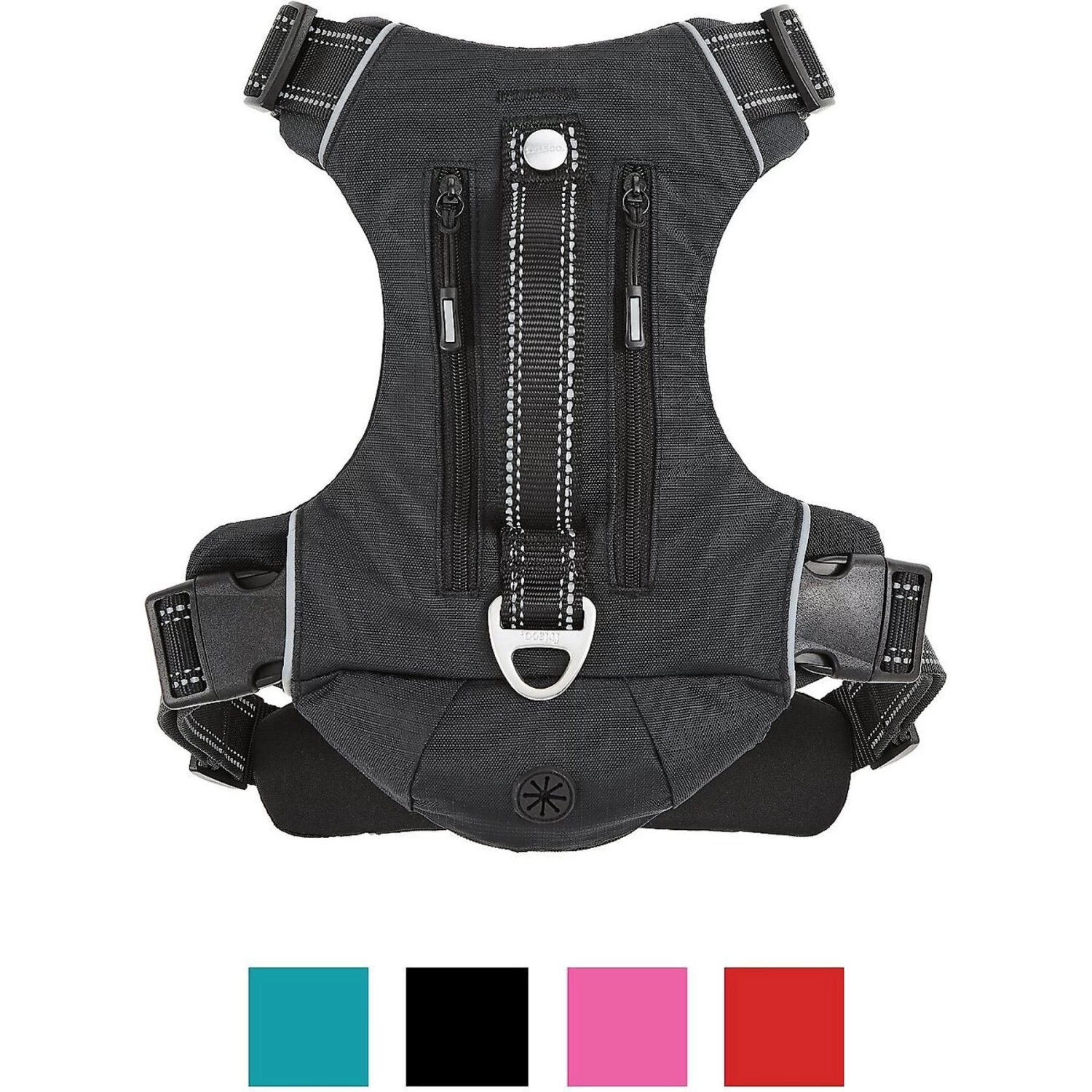 Frisco Outdoor Premium Ripstop Nylon Dog Harness With Pocket & Frisco Outdoor Nylon Reflective Comfort Padded Dog Leash - Image 2