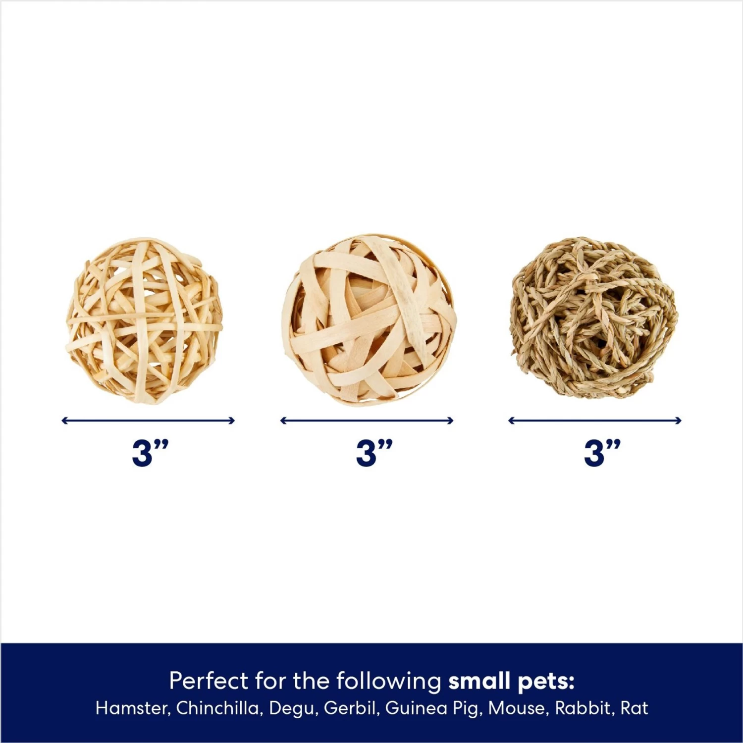 Frisco Trio Balls Small Pet Chew Toys - Image 2