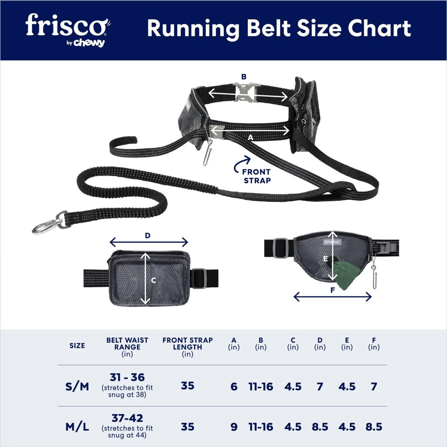 Frisco Outdoor Running Belt With Bungee Dog Leash - Image 2