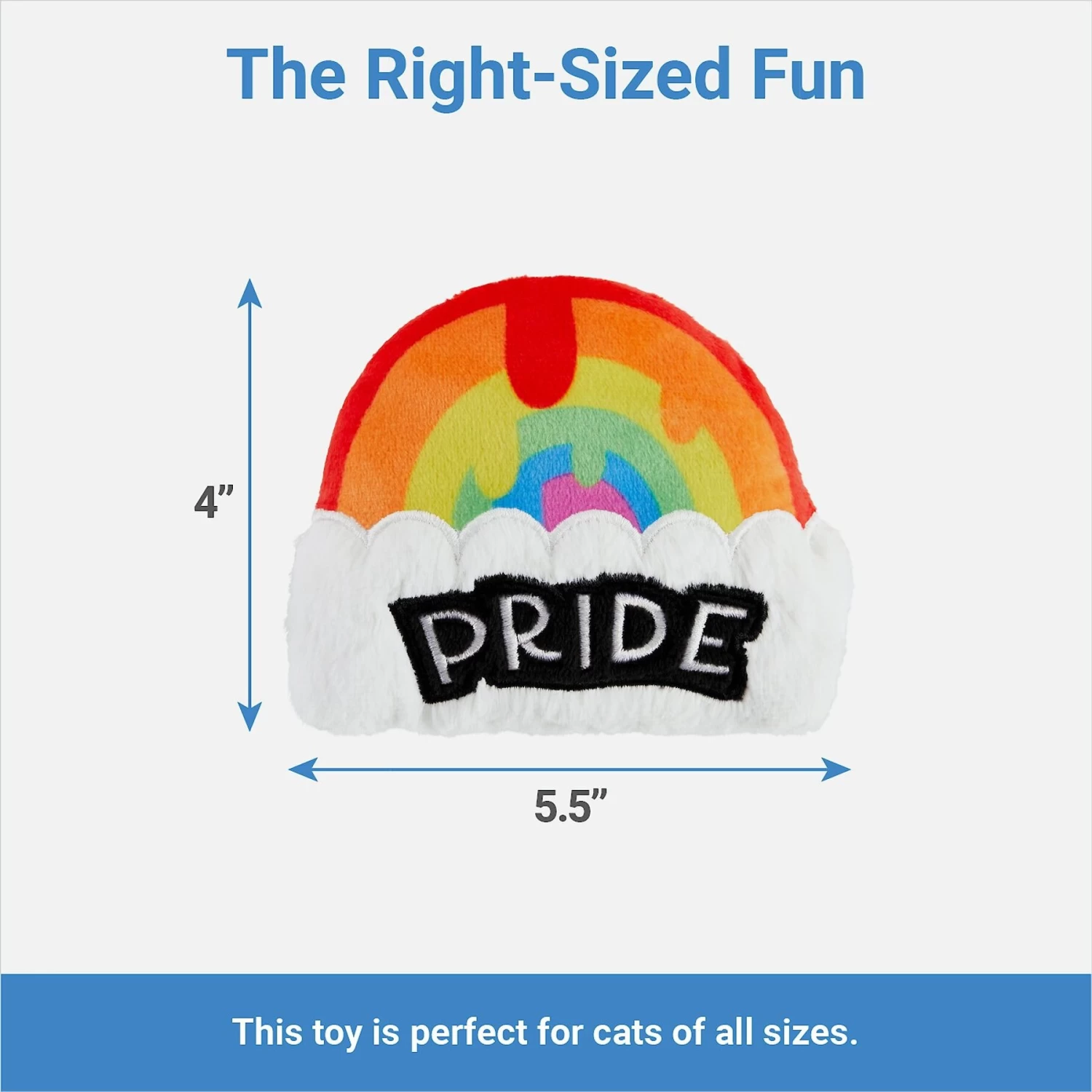 Frisco Pride Rainbow Plush Cat Toy With Silvervine - Image 2