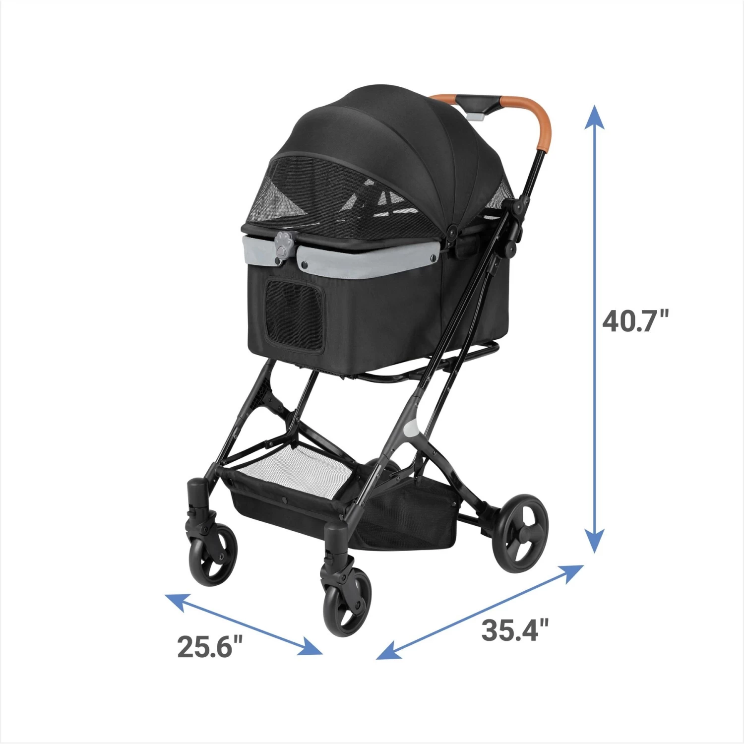 Frisco Modern No-Zip, Collapsible Cat & Dog Stroller - Image 2